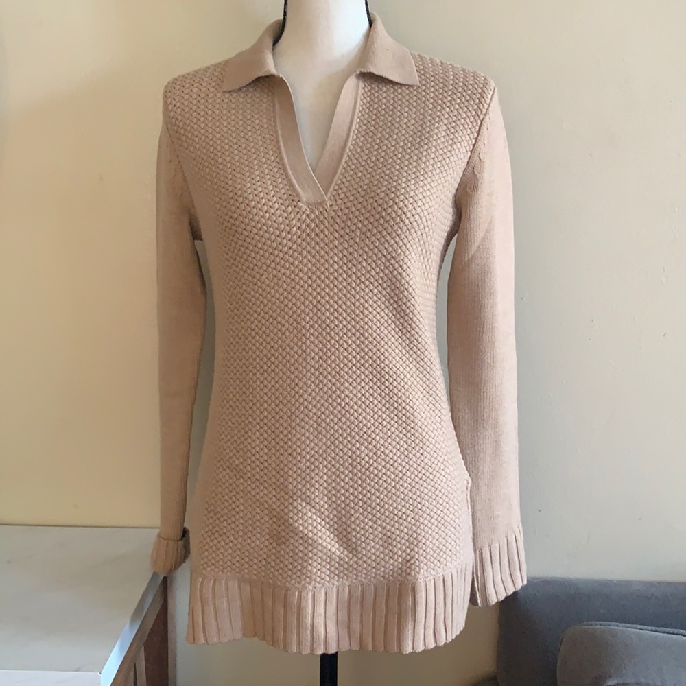 Tory Burch Collar Wool  Knit Sweater